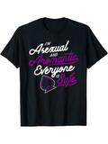 Men's T-Shirt Im Asexual And Aromantic Everyone Is Safe Spade Logo On Black T Shirt