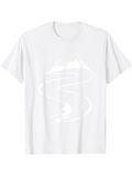 Men's T-Shirt Winding River Flowing Through Snowy Mountain Landscape