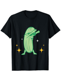 Men's T-Shirt Shining Cartoon Stars With Dancing Dab Pose Pickle