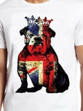 Men's T-Shirt Royal Bulldog With Bold British Union Jack Flag