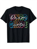 Men's T-Shirt Dhad Ghade Multicolor Neon Letters On Black T Shirt