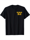 Men's T-Shirt USS Coral Sea CVA 43 Bright Yellow Naval Lettering T Shirt