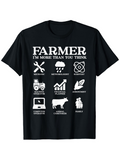 Men's T-Shirt Farmer More Than You Think Icons And Animal Livestock
