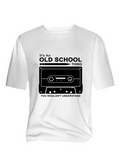 Men's T-Shirt Old School Thing With Bold Black Audio Cassette Graphic And Retro Vibes Tape