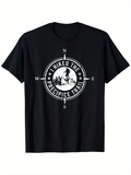 Men's T-Shirt Hiked The Precipice Trail With Mountains And Compass Design
