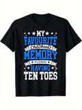 Men's T-Shirt My Favourite Childhood Memory Having Ten Toes Surrounded By Stars