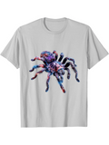 Men's T-Shirt Colorful Abstract Patterns With Cosmic Splashes And Artistic Tarantula Spider