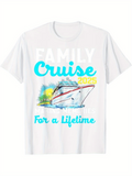 Men's T-Shirt Family Cruise For A Lifetime With Sun And Tropical Island Cruise Ship