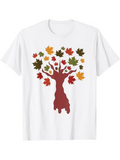 Men's T-Shirt Colorful Autumn Leaves Scattered Around Spreading Branches Of Maple Tree