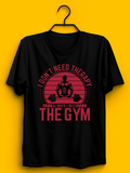 Men's T-Shirt I Dont Need Therapy Lifting Weights Among Bold Red Letters Gym