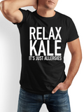 Men's T-Shirt Relax Kale Bold Statement White Lettering On Simple Cotton Shirt