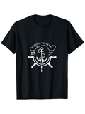 Men's T-Shirt Spirit Of The Ocean Vintage Nautical Ship Wheel With Anchor