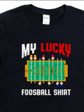 Men's T-Shirt My Lucky Green Playing Field With Colorful Teams Foosball Table