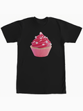 Men's T-Shirt Sweet Pink Frosting With Star Sprinkles And Cupcake Wrapper Cupcake