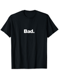 Men's T-Shirt Bold White Lettering On Minimal Black Statement Shirt