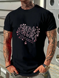Men's T-Shirt Sakura Sakura Blossom Petals With Delicate Pink Flowers Surrounding Word Sakura