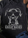 Men's T-Shirt All Dogs Are Cool But Great Danes Rule Sunglasses Illustration Great Dane