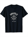 Men's T-Shirt Annapolis Maryland With Vintage Nautical Anchor And Compass Design T Shirt