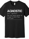 Men's T-Shirt Agnostic Definition With Clean Minimalist Typography Statement T Shirt