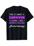 Men's T-Shirt This Is What A Survivor Looks Like Domestic Violence Awareness Shirt