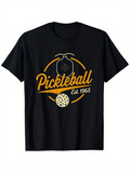 Men's T-Shirt Pickleball Vintage Style With Bold Lettering And Paddle Ball Motif