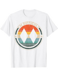 Men's T-Shirt Im Difficult Vintage Striped Retro Circles With White Geometric Diamond Shapes
