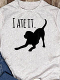 Men's T-Shirt I Ate It Playful Silhouette Dog With Raised Tail