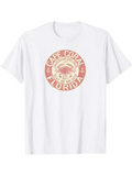 Men's T-Shirt Cape Coral Florida With Vintage Style Sun And Crab Emblem Print