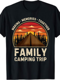 Men's T-Shirt Making Memories Together In The Forest At Sunset Camping Tent