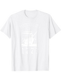 Men's T-Shirt Boston Tea Party 1773 Revolutionary War with Tea Pot and Colonial Ships