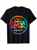 Men's T-Shirt After School Squad Colorful Text Surrounded By Inspirational Words