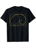 Men's T-Shirt Its Easy As Simple Golden Ratio And Fibonacci Spiral