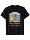 Men's T-Shirt Organ Mountains Desert Landscape Under Blue Sky With Majestic Peaks