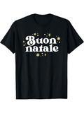 Men's T-Shirt Vintage Italian Christmas design with "Buon Natale" lettering