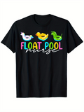 Men's T-Shirt Float Pool Nurse Inflatable Toys With Playful Summer Theme Animals