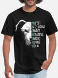 Men's T-Shirt Perfect Intelligent Tender Beautiful Unique Loving Loyal With Half Face Realistic Dog