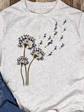 Men's T-Shirt Whimsical Wind Carrying Blossoms And Gentle Rabbits Dandelion