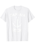 Men's T-Shirt Captain Rock Weathered Nautical Symbol Among Subtle Stain Effects Anchor