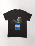 Men's T-Shirt This Is How I Roll With White Roller Coaster Tracks Blue Upright Car