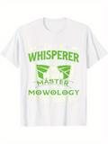 Men's T-Shirt Whisperer Master Mowology With Green Lawn Mower Graphic