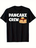 Men's T-Shirt Pancake Crew Fluffy Pancakes With Melting Butter And Syrup Stack Pancake