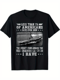 Men's T-Shirt Less Than One Percent Of Americans Have Ever Seen Aircraft Carrier At Dusk