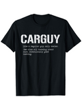Men's T-Shirt Carguy Distressed Bold Typography With Funny Statement Black Tee