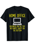 Men's T-Shirt Home Office Party Mode With Laptop Sitting On Table