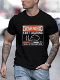 Men's T-Shirt Warning Fart Loading Inhale At Your Own Risk Humorous Cloud Graphic