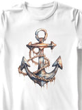 Men's T-Shirt Rustic Ropes Wrapped On Classic Nautical Iron Anchor