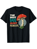 Men's T-Shirt The Best Dads Hunt Mushrooms Under A Red Spotted Forest Mushroom