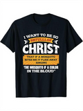 Men's T-Shirt I Want To Be So Shfull Of Christ Uplifting Quote With White And Orange Bold Lettering On Black T Shirt