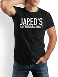 Men's T-Shirt Jareds Adventures Await Bold Statement Graphic T Shirt