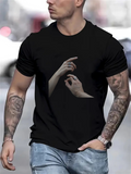Men's T-Shirt Moody Urban Scene With Outstretched Hands And Gentle Lighting Hands